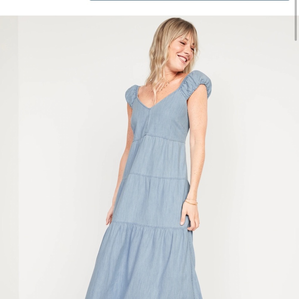 Chambray maxi dress